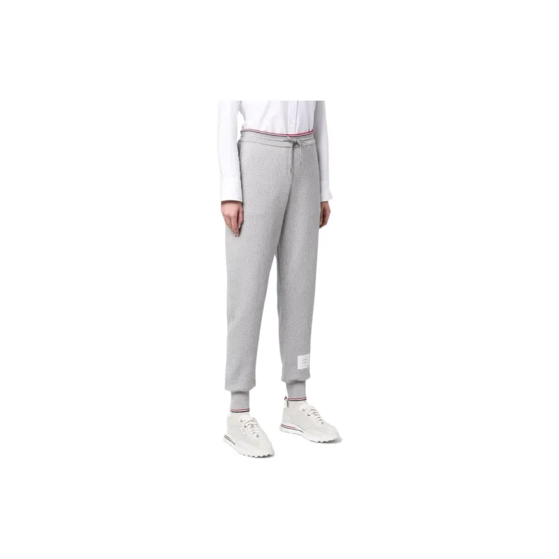 THOM BROWNE Knitted Sweatpants Women's Gray-3