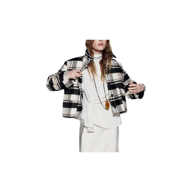 ZARA Jackets Coats Women's Stripes-3
