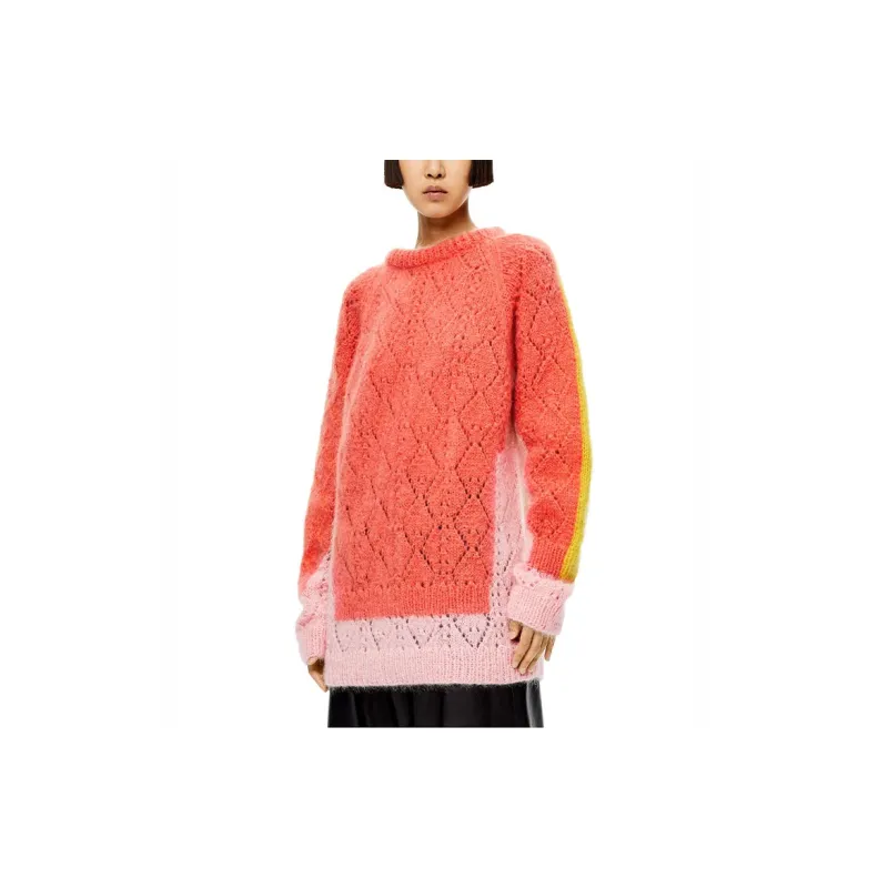 LOEWE Trompe Loeil Sweater 'Orange/Pink/Yellow'-3