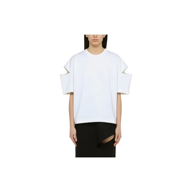 Alexander McQueen T Shirts Women's Optical White Color-4