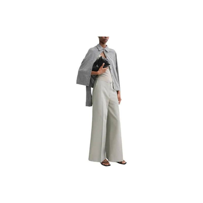 TOTEME Wide Leg High Waisted Trousers-1