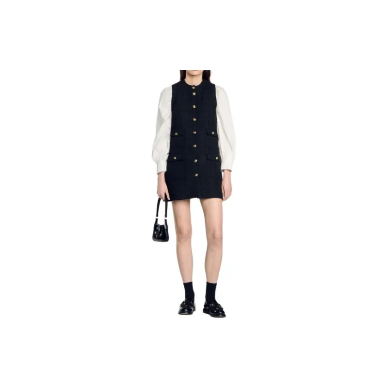 Sandro Embossed buttons Dress-2