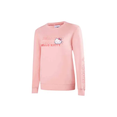 Sanrio X Victor Hello Kitty Sweatshirts Women's Light Pink