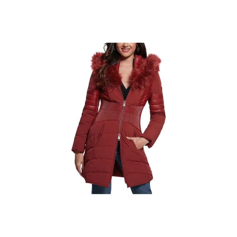 GUESS Jackets Coats Women's Red-4