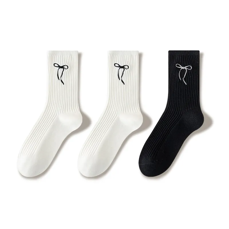 JIAZINI Mid Calf Socks Women's 3 Pack-20