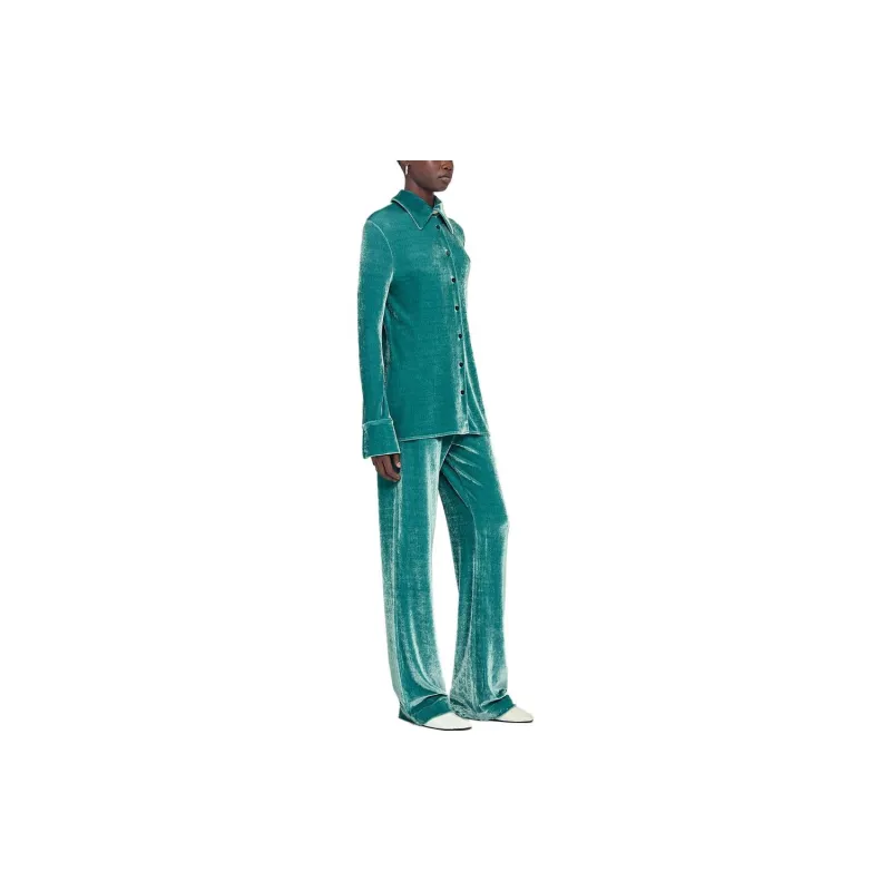 JIL SANDER Mid Waisted Velvet Trousers-3