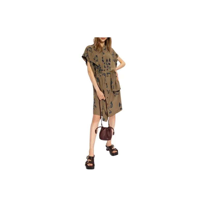 Lemaire Floral Printed Asymmetric Sleeveless Dress-2