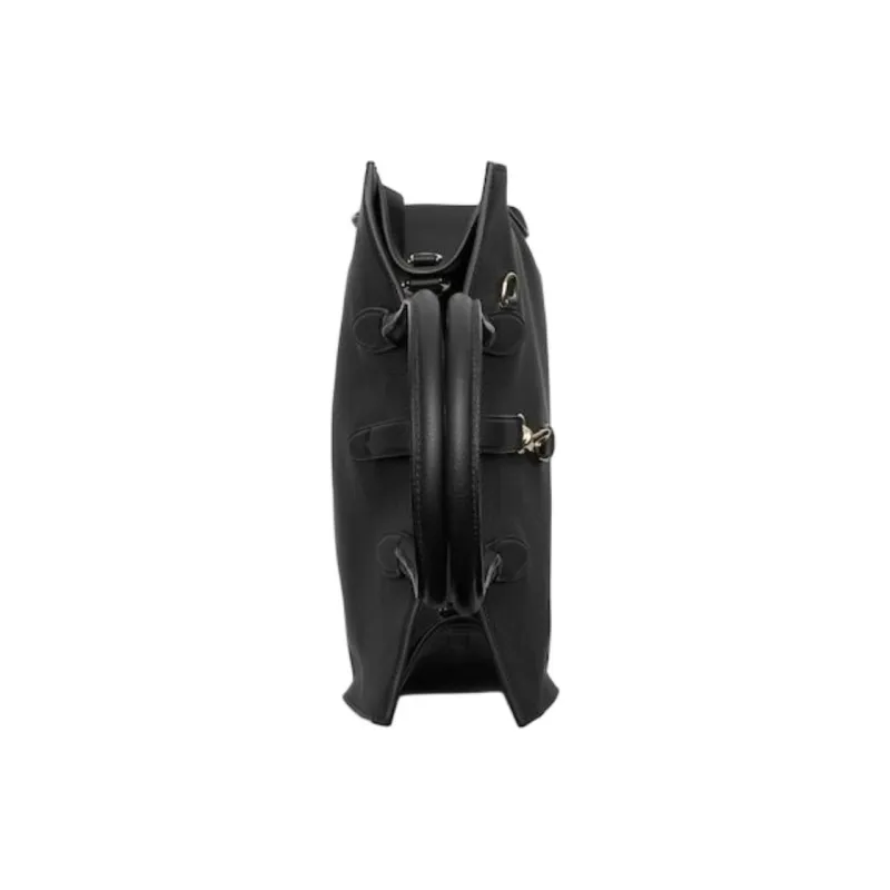 GUCCI Leather Tote Bag Shopping Bag Shoulder Bag Handbag Large Size Women's Black-6