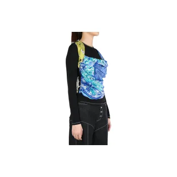 Marine Serre Upcycled Silk scarves Top