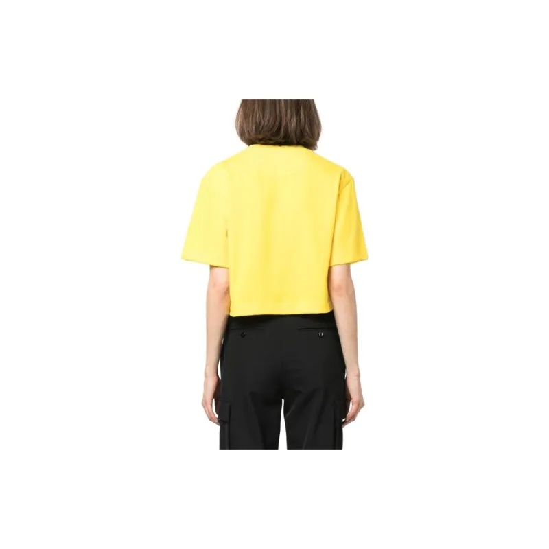 Paco Rabanne Logo Embroidered Cropped T Shirt-3