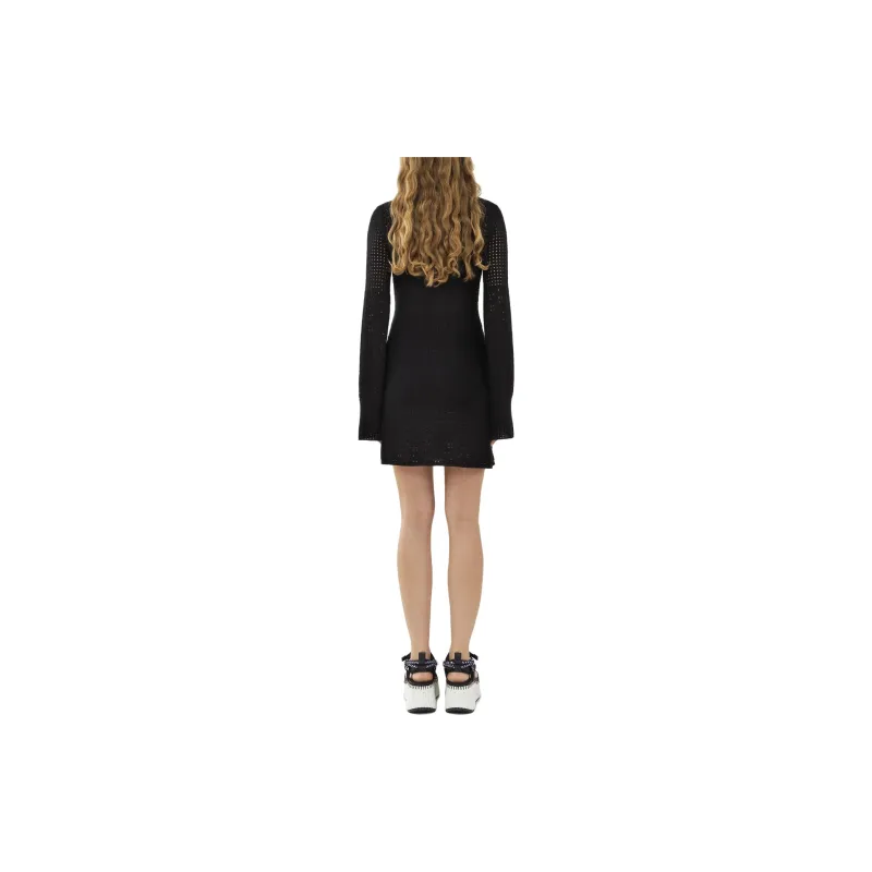 Chloé Knitted Long-Sleeved Crewneck Dress-3