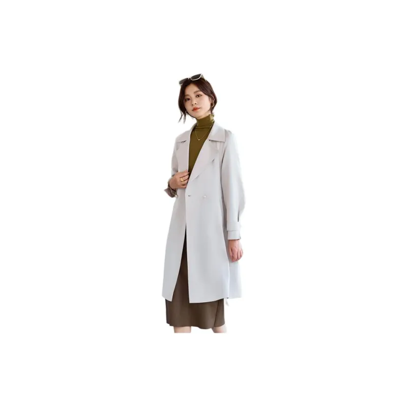 Yi Mengyuan Mid Length Trench Coat Women's-7