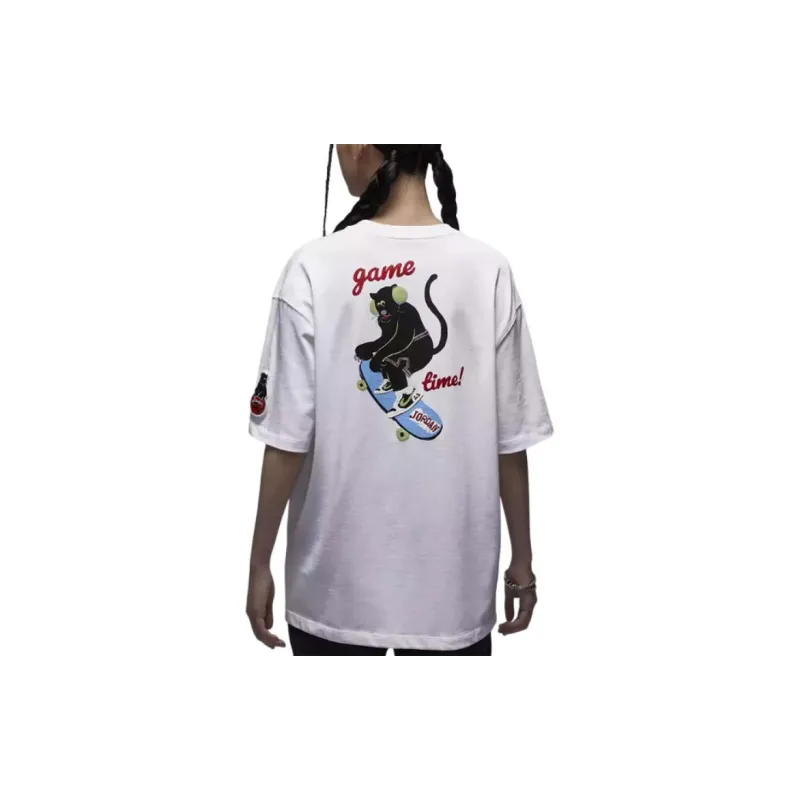 Nike Women'ss Sporty Training Drop Shoulder T-Shirt White-4
