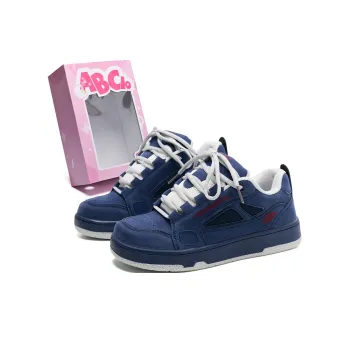 ABCIO Water Resistant Support Height Increasing Slip Resistant Low Top Skateboard Shoes Unisex Navy Blue