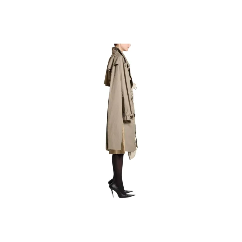 Balenciaga Double Sleeve Trench Coat-4