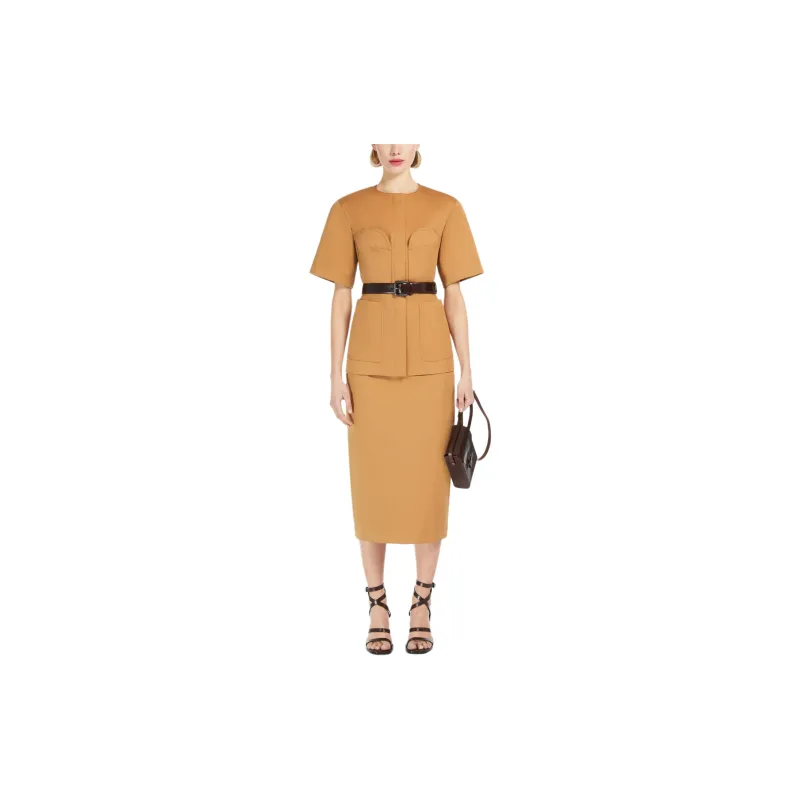 MaxMara Cresta Cotton Pencil Skirt-1