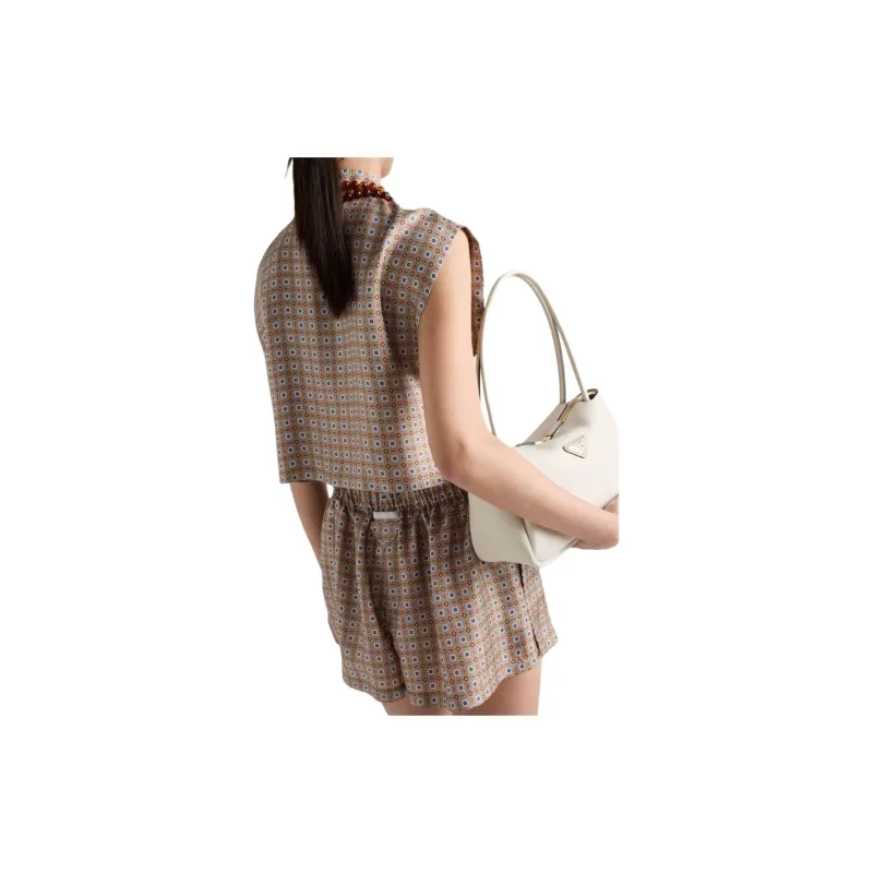 PRADA SS24 Shirt Women's Camel Brown-3