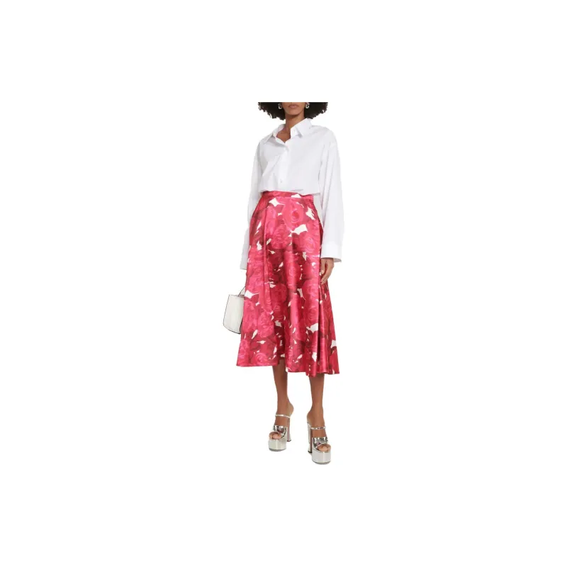 Valentino Casual Long Skirts Women's Red-1