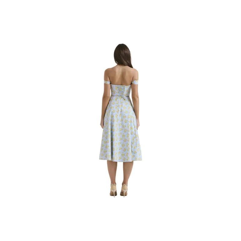 HOUSE OF CB SAIRA Slip Dresses Women's SOFT BLUE/Pink Blue-3