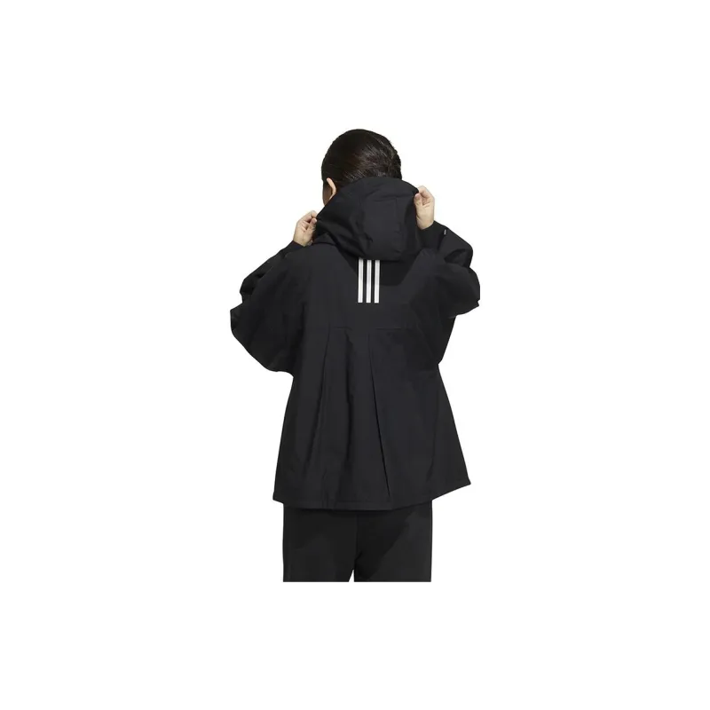 adidas Women'ss Zip-Up Hooded Jacket Black-2