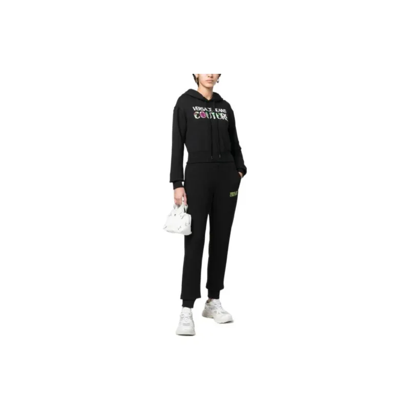 VERSACE JEANS Logo print Pullover Hoodie-1