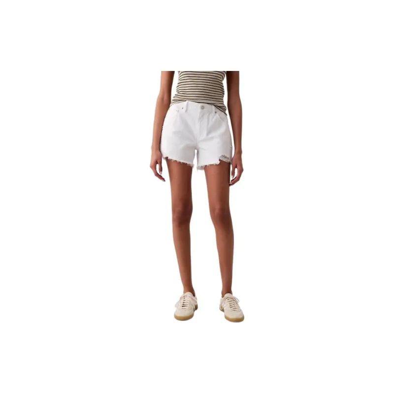 GAP Denim Shorts Women's White-2