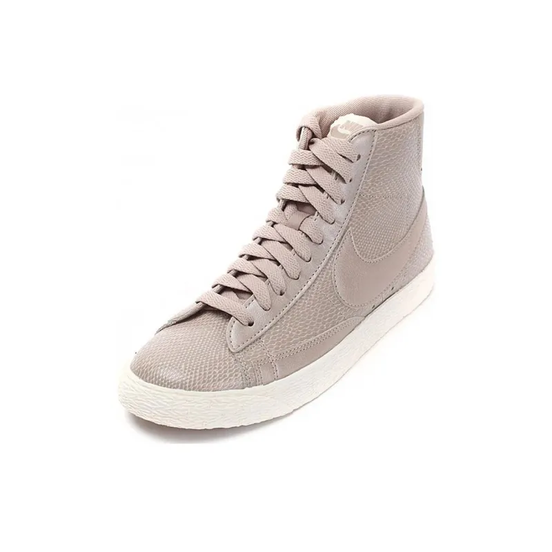 Nike Blazer Mid Anti Slip Wear Resistant High Top Skateboard Shoes Women's Pink-2