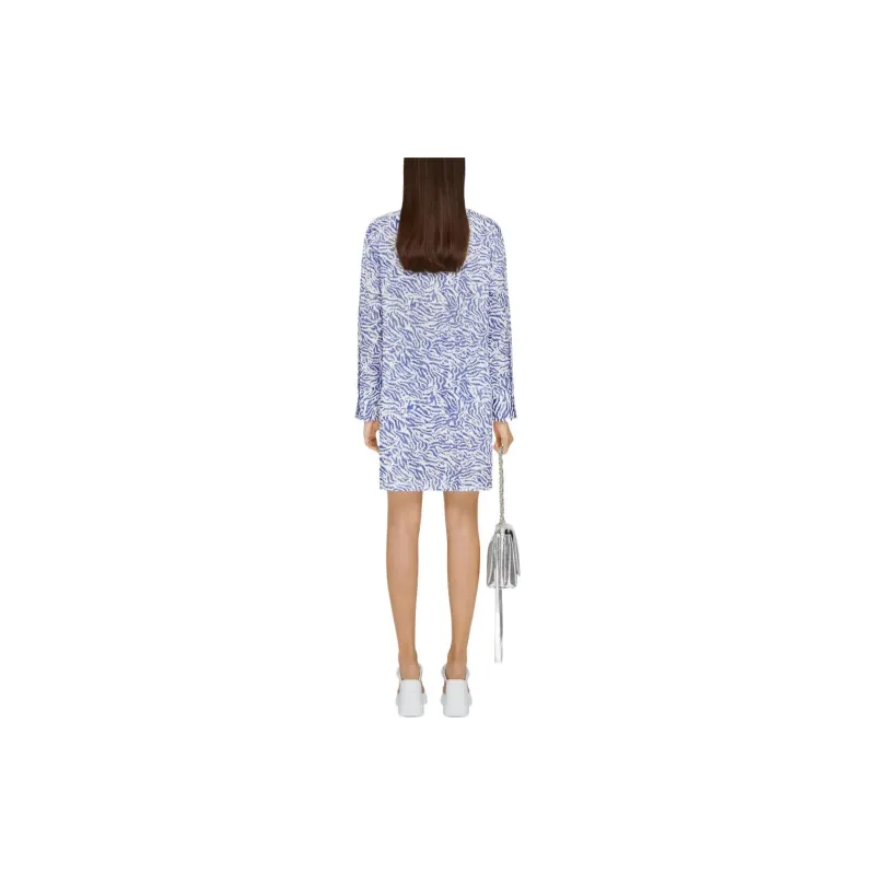 Givenchy SS22 Long Sleeved Dress Women's Blue-2