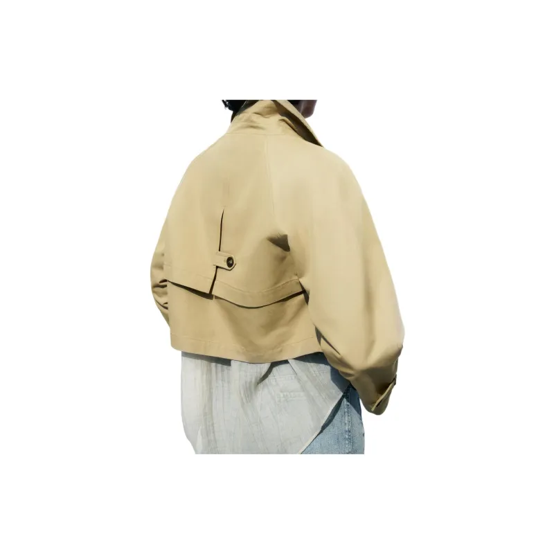 ZARA Trench Coat Women's Light Camel-5