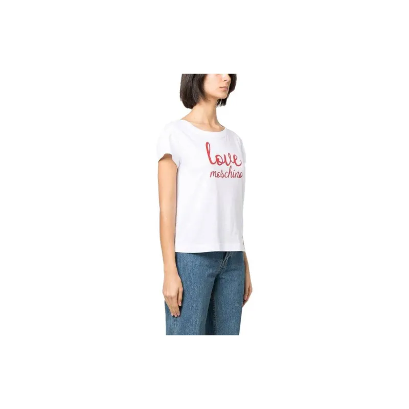 LOVE MOSCHINO Logo print Short sleeve T shirt-3