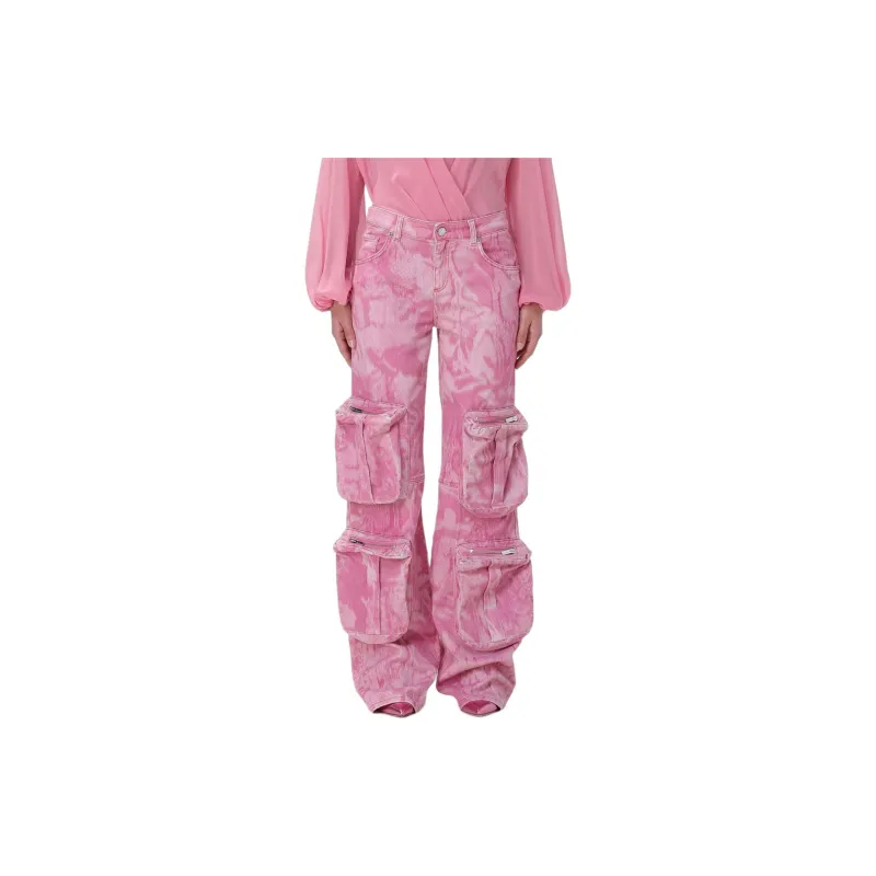 Blumarine Camouflage Printed Straight Leg Cargo Jeans-2