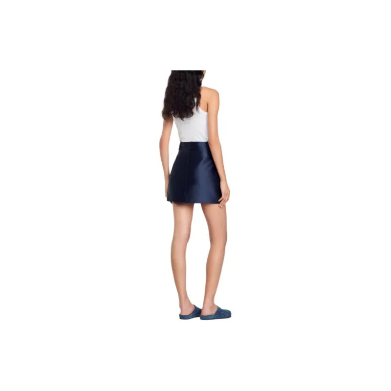 Sandro Satin finish Cargo Miniskirt-2