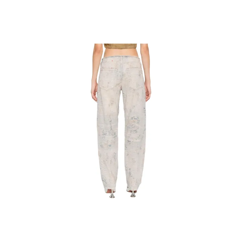 DIESEL Logo Patch Distressed Jeans-1