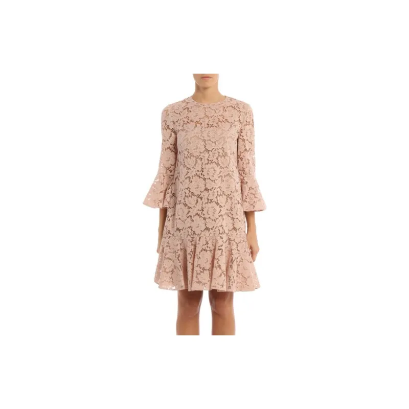 Valentino Short Sleeved Dresses Women's Pink-2