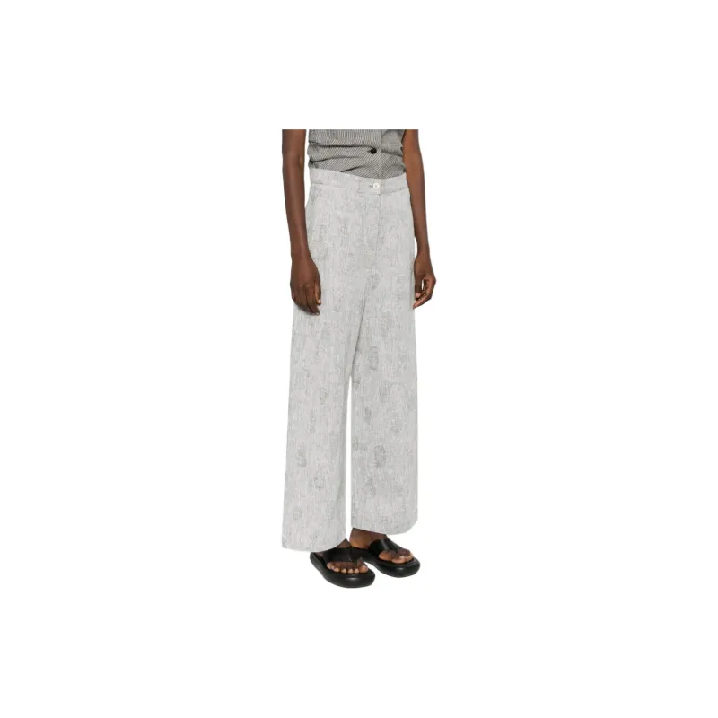 HENRIK VIBSKOV Post Patterned Wide-leg Trousers-3