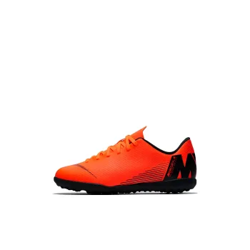 Nike Mercurial Vapor 12 Club Turf Slip Resistant Cushioning Low Top Kids' Soccer Shoes Orange Black Kids'