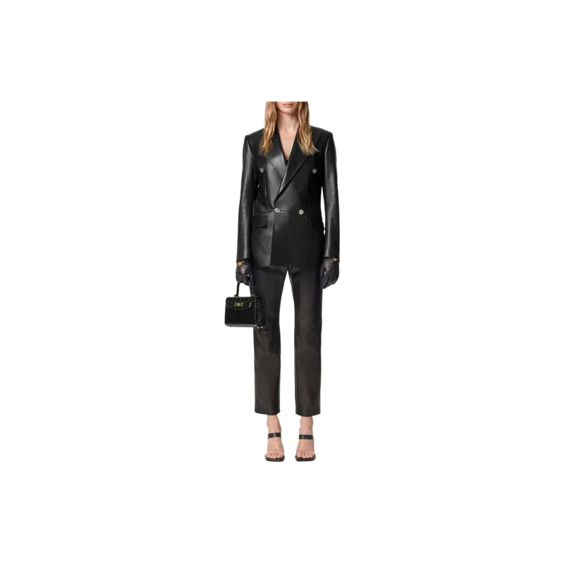 VERSACE Leather Blazer-2