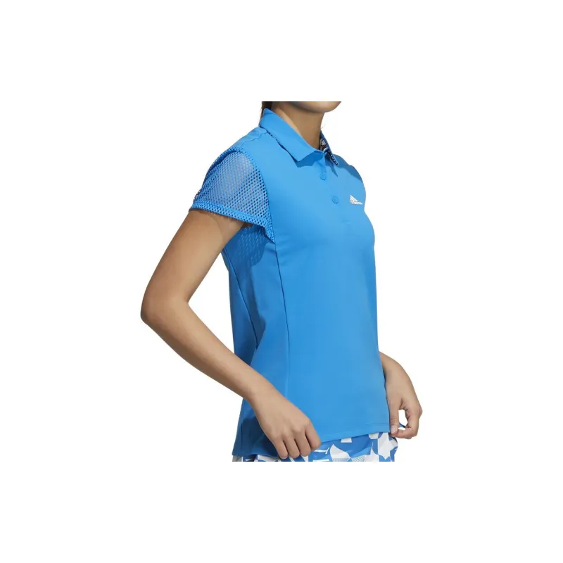 Adidas Polo Shirt Women's Bright Blue-3