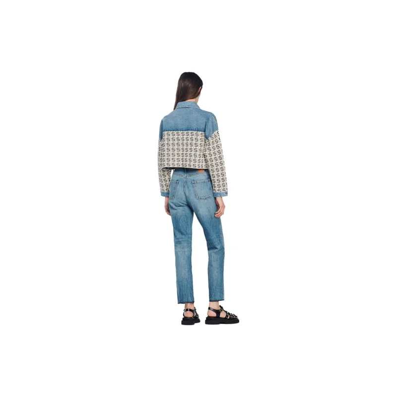 Sandro Denim Jackets Women's Blue-1