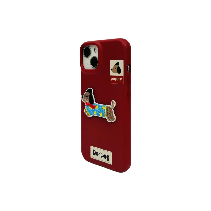 TPU Material Embroidered Star Bacon Dog Phone Cases Compatible With IPhone 16/15 Pro Max/Apple 13/14 Pro Max/12-2
