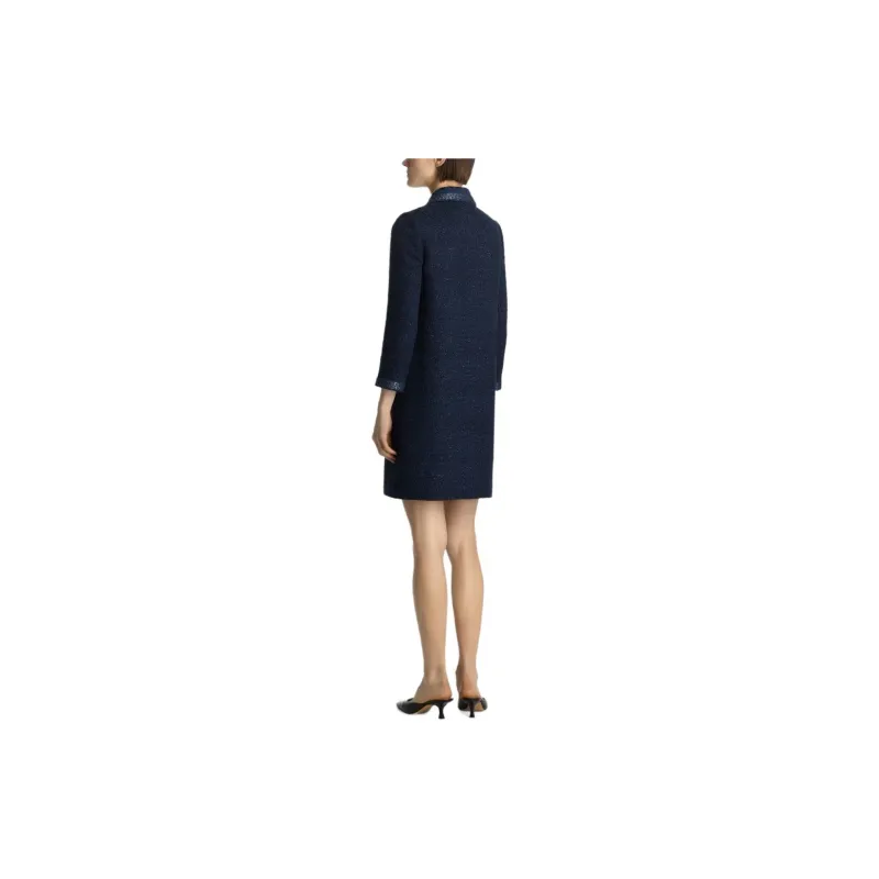 St. John Single-breasted Tweed Coat-3