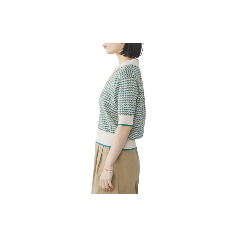 Beams Polo Shirts Women's Green-3