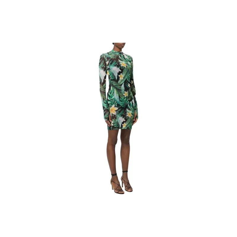 PHILIPP PLEIN Graphic print Long sleeve Mini Dress-2