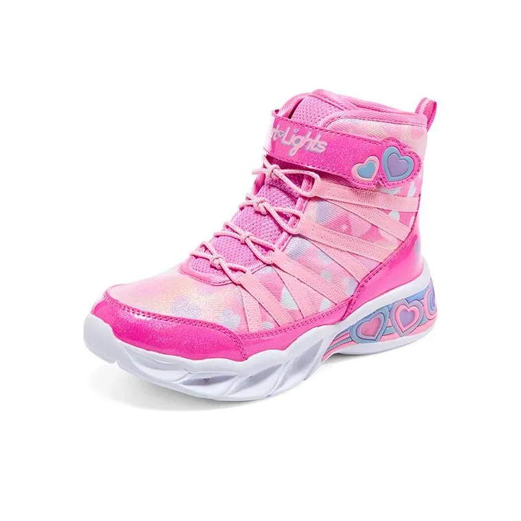 Skechers Sweetheart Lights Breathable Kids Lifestyle Shoes Pink Teenagers-2