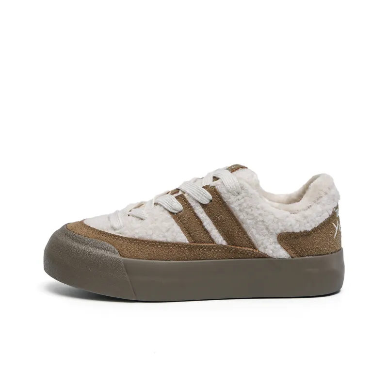 TUOPIN Warm Wear Resistant Lightweight Low Top Skateboard Shoes Women's-8