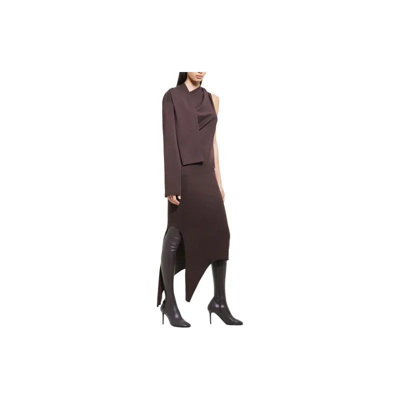 Courrèges Off Shoulder Dress 'Chocolate'-2