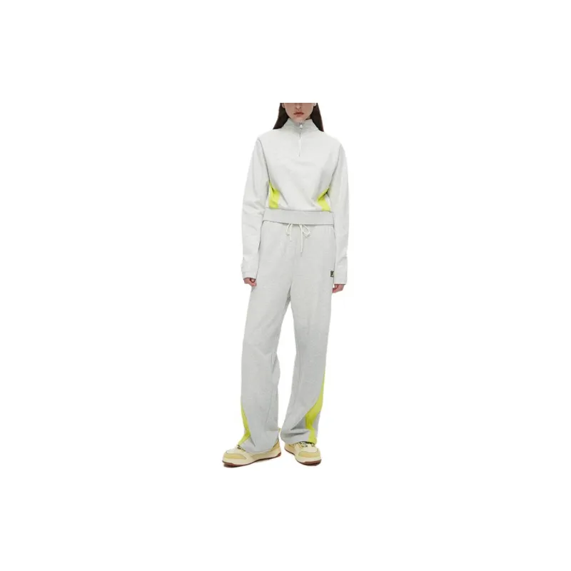 FILA FUSION FILA FUSION X BEAMS Co branded Series Knitwear Women's Mi Yue Heather Gray-3