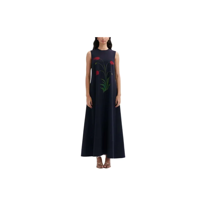 Oscar De La Renta Tulip Floral-print Maxi Dress-1