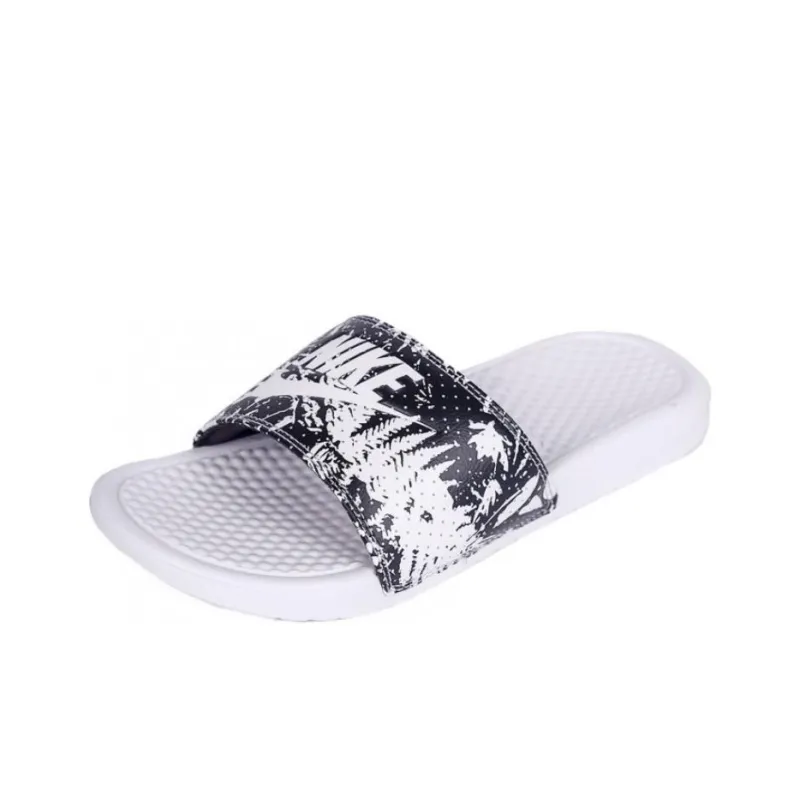 Nike Benassi JDI Slip Resistant Abrasion Resistant Slide Slippers Men's White Black-2