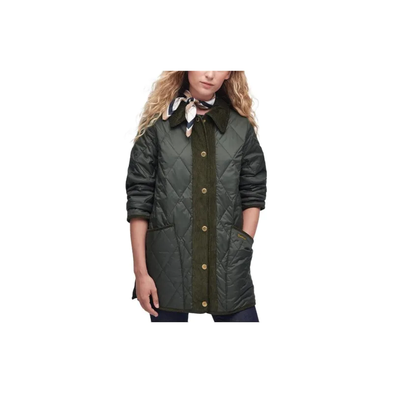 BARBOUR Barbour Highcliffe Quilted Jacket Jackets Coats Women's Green-3